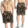 Brown Tropical Palm Leaves Mens Shorts