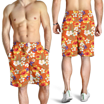 Tropical Flower Pattern Print Design TF027 Mens Shorts