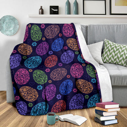 Easter Eggs Pattern Print Design RB012 Fleece Blanket