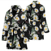 Daisy Pattern Print Design DS07 Women Bathrobe