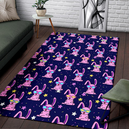 Rabbit Baby Pattern Print Design RB015 Area Rugs