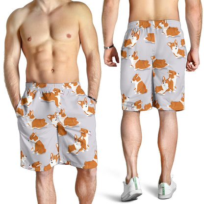 Pembroke Welsh Corgis Pattern Print Design A04 Mens Shorts
