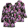 Magnolia Pattern Print Design MAG011 Women Bathrobe