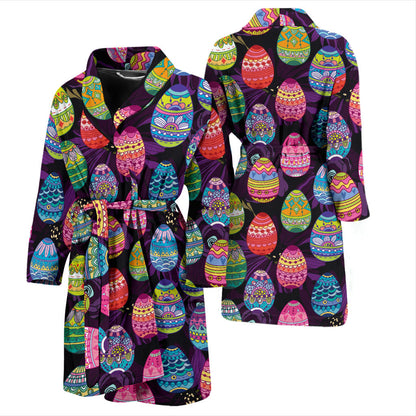 Easter Eggs Pattern Print Design RB08 Men Bathrobe