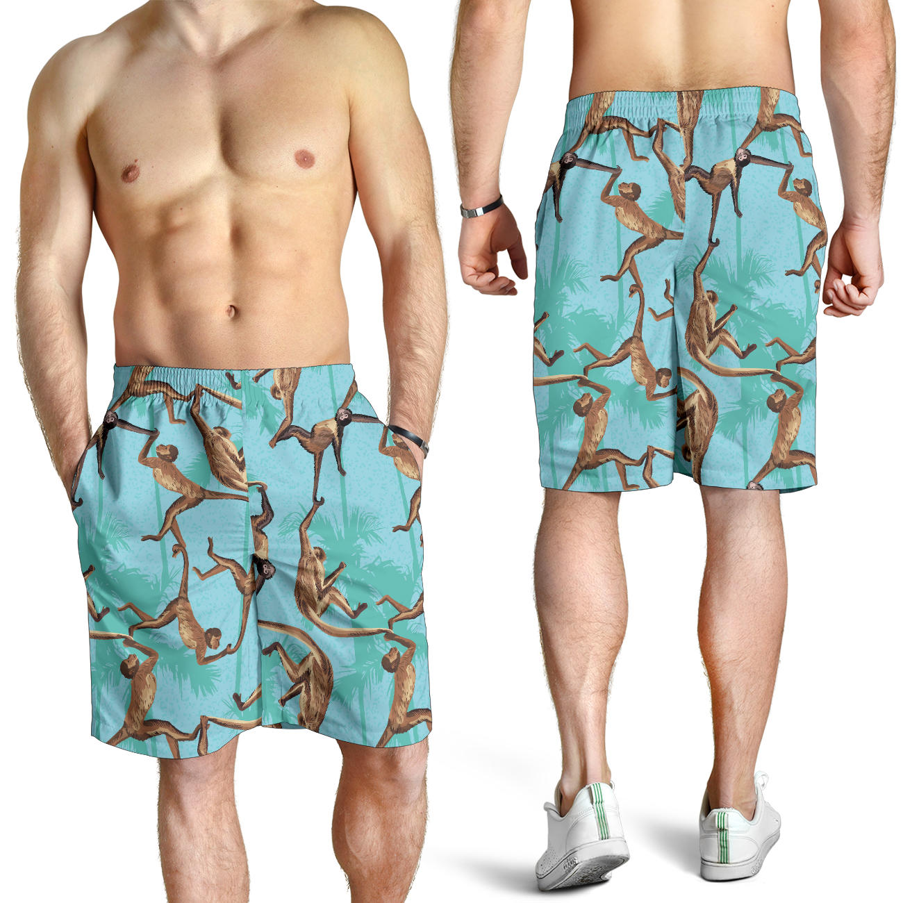 Monkey Pattern Print Design 04 Mens Shorts