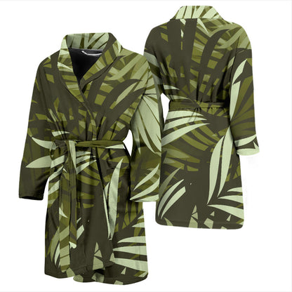 Palm Leaves Pattern Print Design PL05 Men Bathrobe