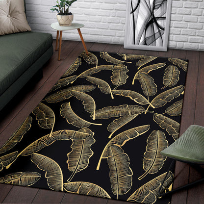 Banana Leaf Pattern Print Design BL07 Area Rugs