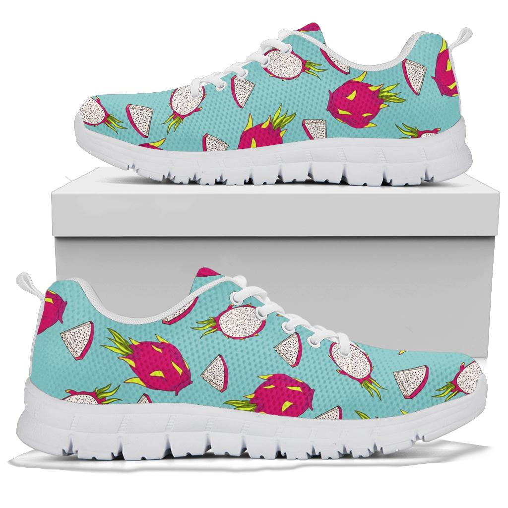 Dragonfruit Pattern Print Design DF01 Sneakers White Bottom Shoes