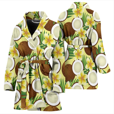 Coconut Pattern Print Design CN02 Women Bathrobe