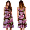 Hydrangea Pattern Print Design HD08 Midi Dress