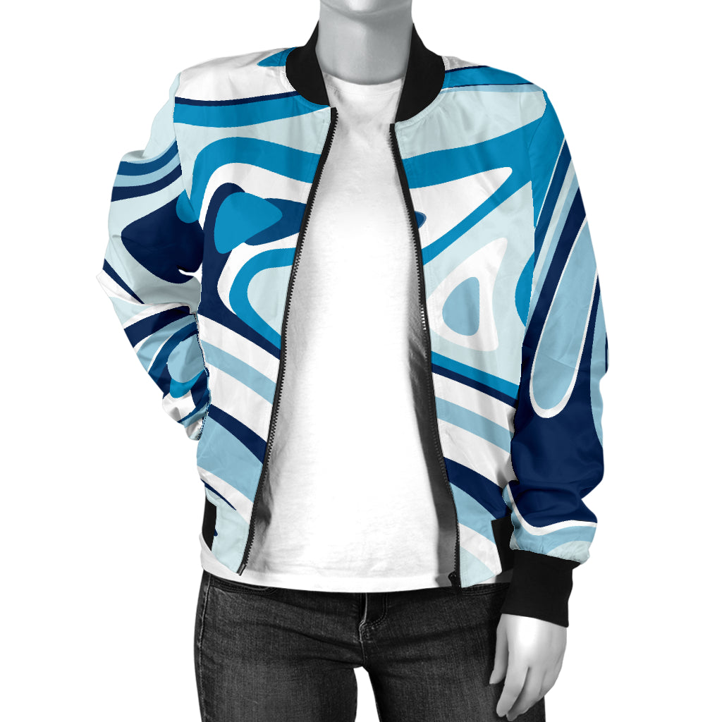 Liquid Pattern Print Design 05 Women's Bomber Jacket