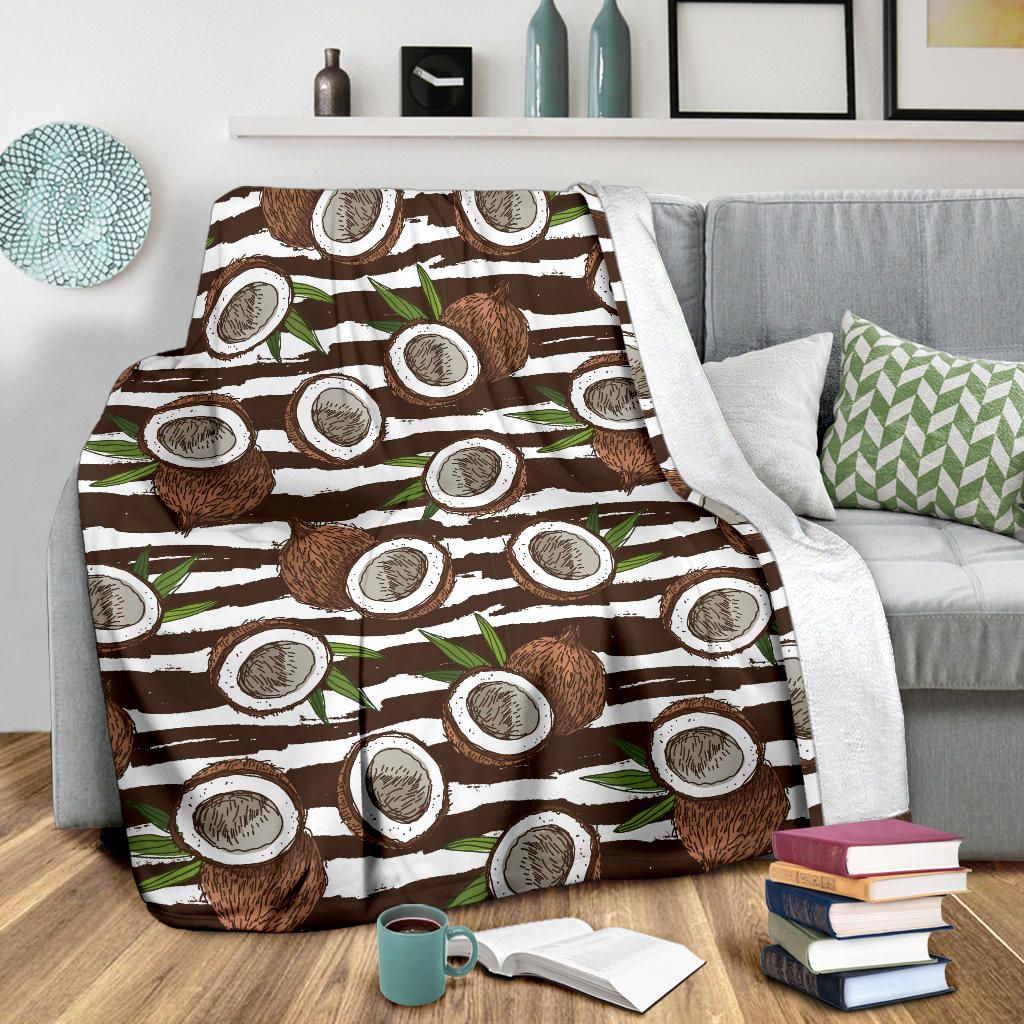 Coconut Pattern Print Design CN04 Fleece Blanket