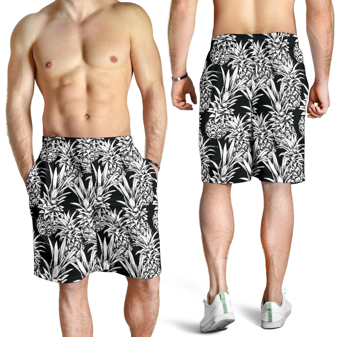Pineapple Pattern Print Design PP08 Mens Shorts