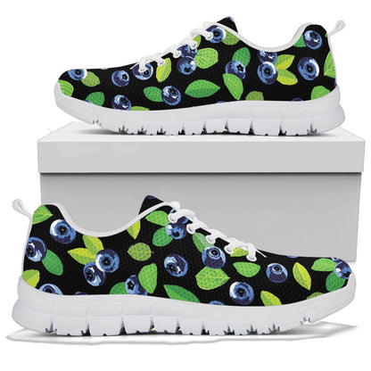 Blueberry Pattern Print Design BB03 Sneakers White Bottom Shoes