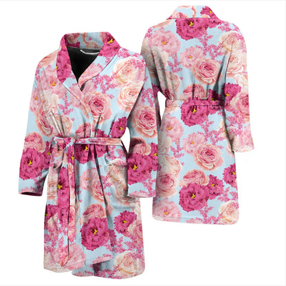 Lisianthus Pattern Print Design LT05 Men Bathrobe