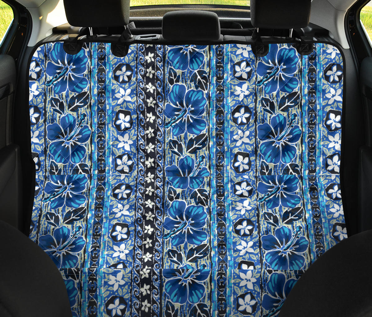 Hawaiian Themed Pattern Print Design H012 Rear Dog  Seat Cover