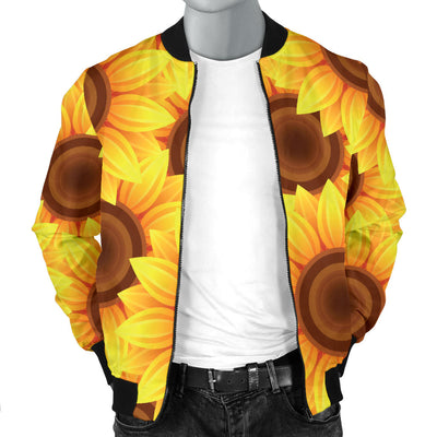 Sunflower Pattern Print Design SF07 Men Bomber Jacket