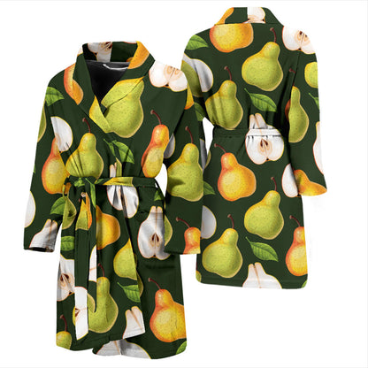Pear Pattern Print Design PE06 Men Bathrobe