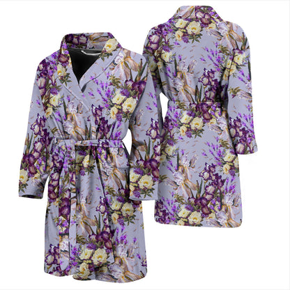Iris Pattern Print Design IR07 Men Bathrobe