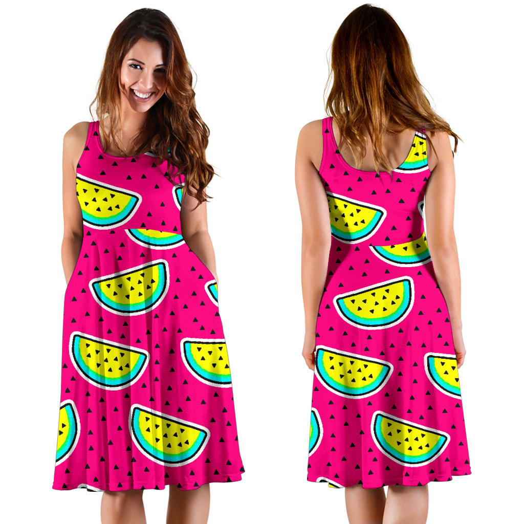 Watermelon Pattern Print Design WM04 Midi Dress