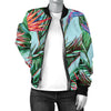 Bird Of Paradise Pattern Print Design BOP01 Women Bomber Jacket