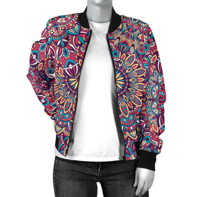 Boho Pattern Print Design 05 Women's Bomber Jacket