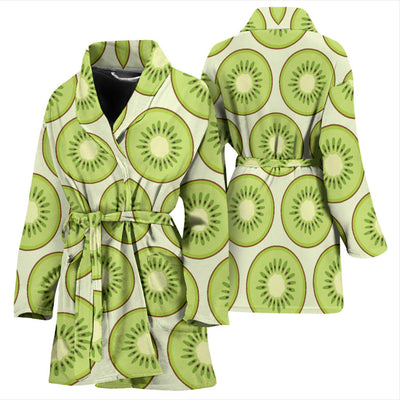 Kiwi Pattern Print Design KW02 Women Bathrobe