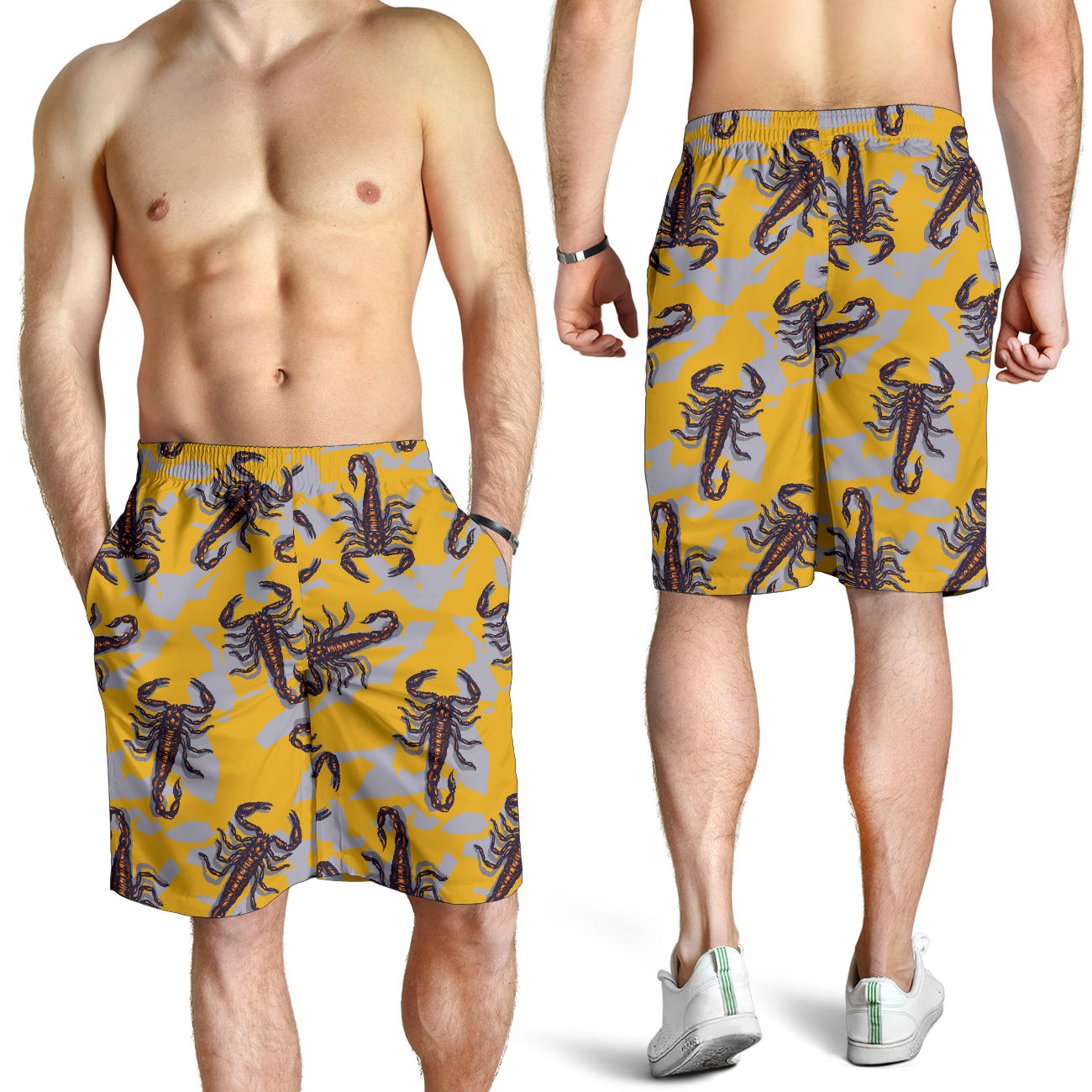 Scorpion Pattern Print Design 01 Mens Shorts