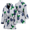 Blueberry Pattern Print Design BB02 Women Bathrobe