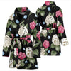 Hydrangea Pattern Print Design HD09 Women Bathrobe