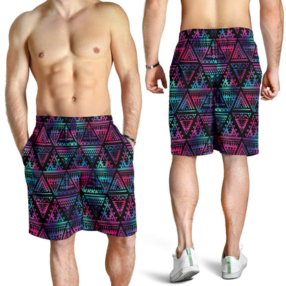 Tribal aztec Dark Multicolor Mens Shorts