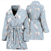 Rabbit Pattern Print Design RB06 Women Bathrobe