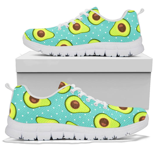 Avocado Pattern Print Design AC012 Sneakers White Bottom Shoes