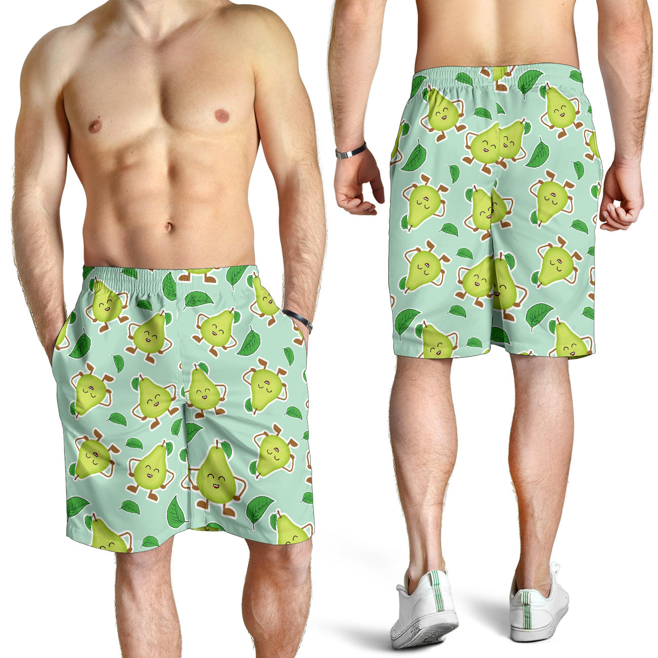 Avocado Pattern Print Design AC011 Mens Shorts