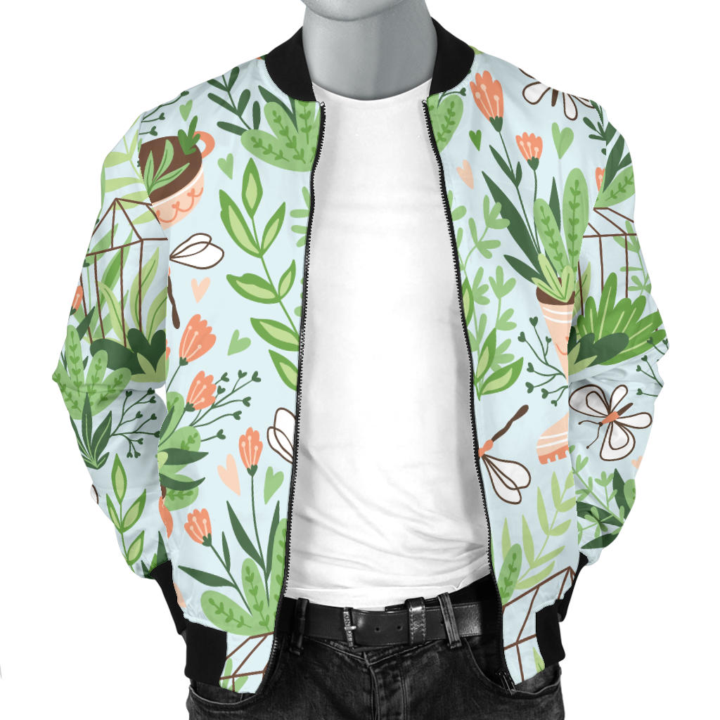 Gardening Pattern Print Design G04 Men Bomber Jacket