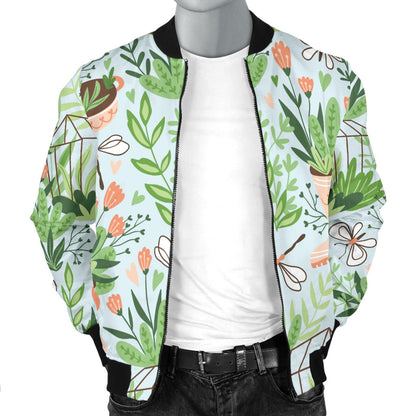 Gardening Pattern Print Design G04 Men Bomber Jacket