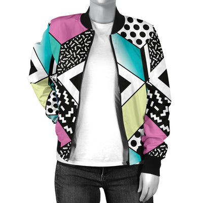 90s Pattern Print Design 3 Women's Bomber Jacket