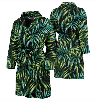Tropical Flower Pattern Print Design TF08 Men Bathrobe