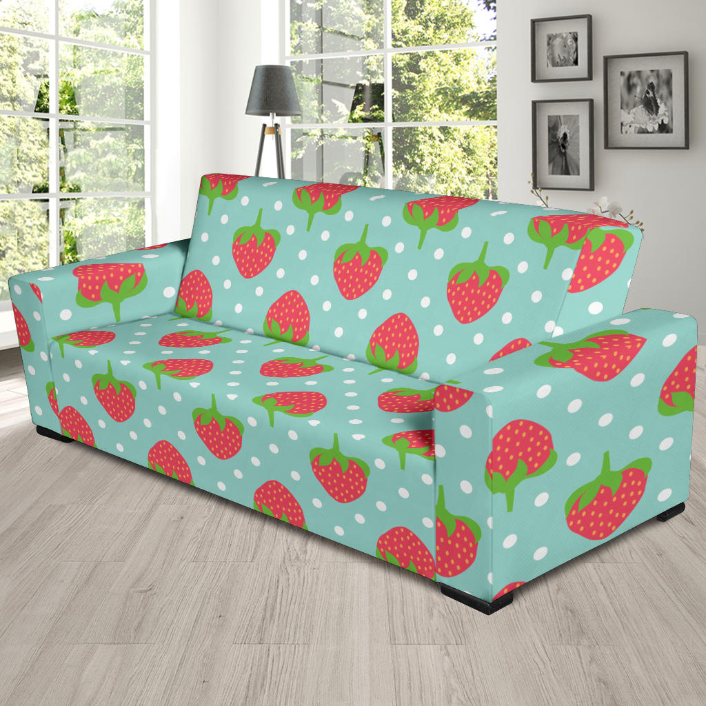 Strawberry Pattern Print Design SB06 Sofa Slipcover
