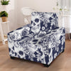 Skull Floral Beautiful Armchair Slipcover