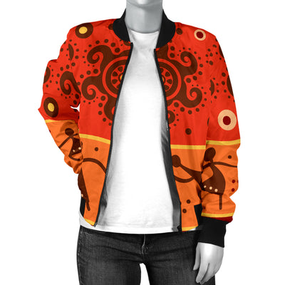 African Pattern Print Design 04 Women's Bomber Jacket