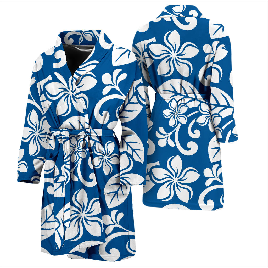Plumeria Pattern Print Design PM013 Men Bathrobe