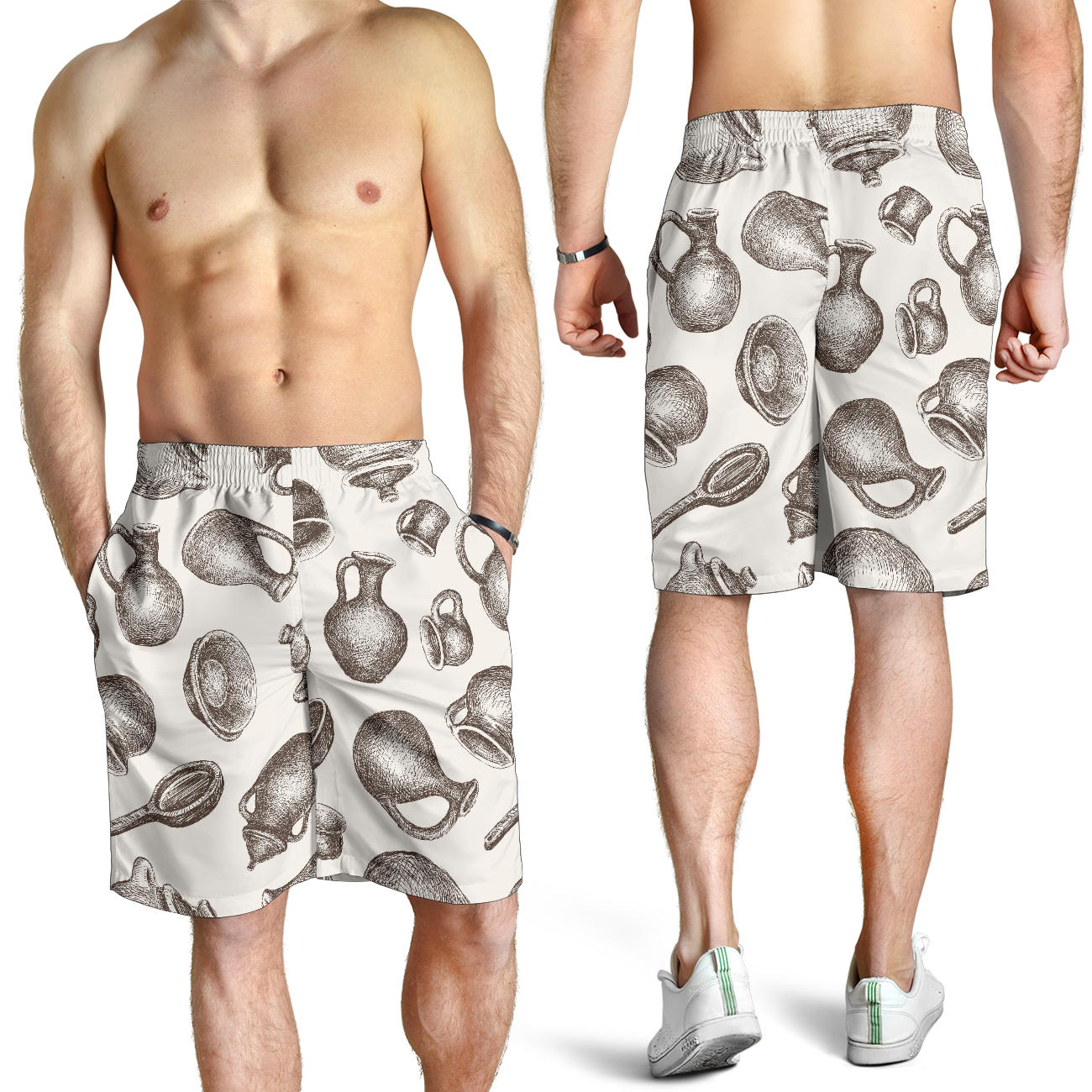 Pottery Pattern Print Design A01 Mens Shorts