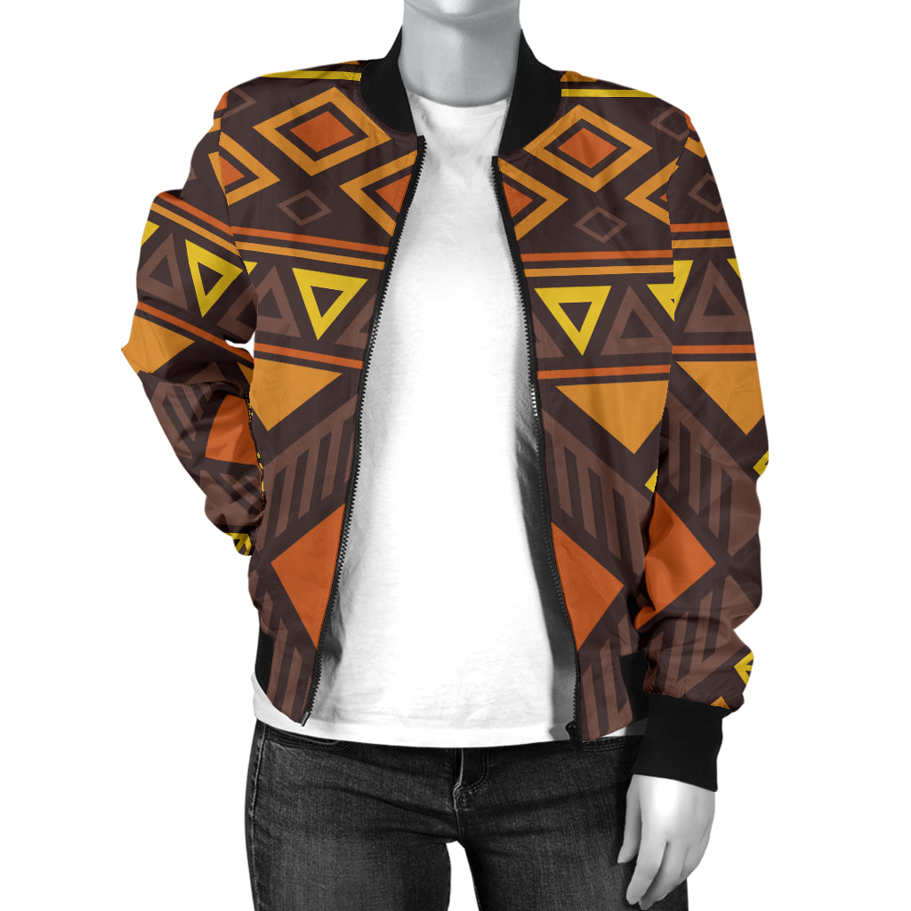 Navajo Pattern Print Design A06 Women's Bomber Jacket
