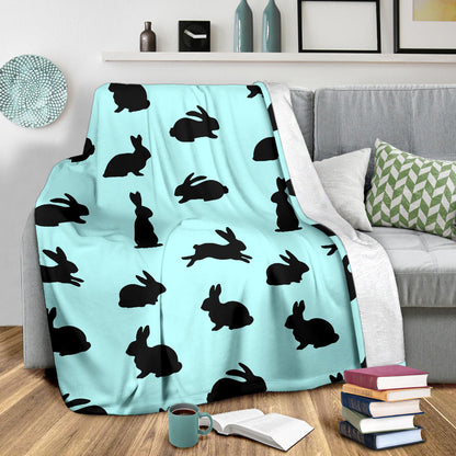 Rabbit Pattern Print Design RB010 Fleece Blanket