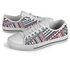 Polynesian Tribal line White Bottom Low Top Shoes