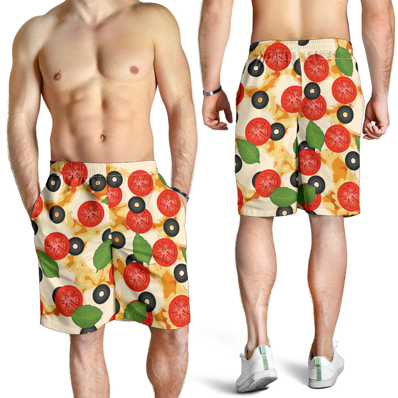 Pizza Pattern Print Design A05 Mens Shorts