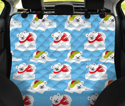 Polar Bear Pattern Print Design PB06 Rear Dog  Seat Cover