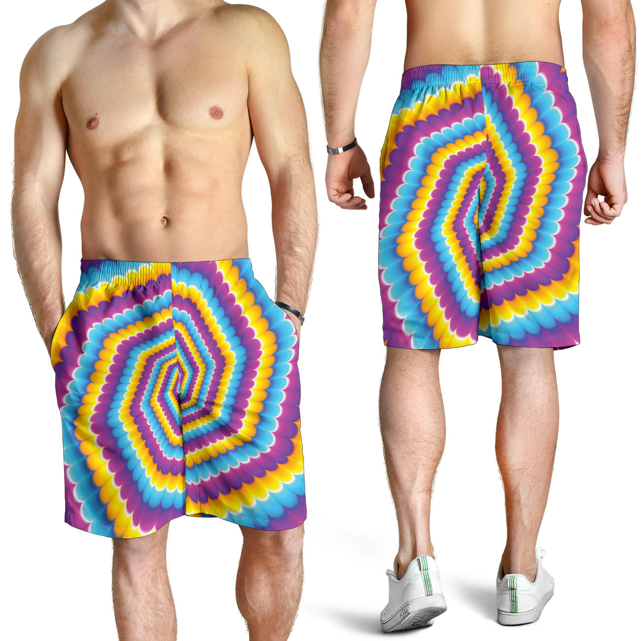 Optical illusion Pattern Print Design A04 Mens Shorts