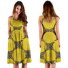 Sunflower Pattern Print Design SF06 Midi Dress